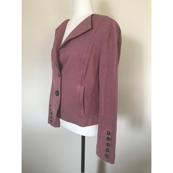 CABI Applaud Jacket Size 8 Rose Pink Quartz Pockets Multi Button Cuffs - Picture 5 of 9
